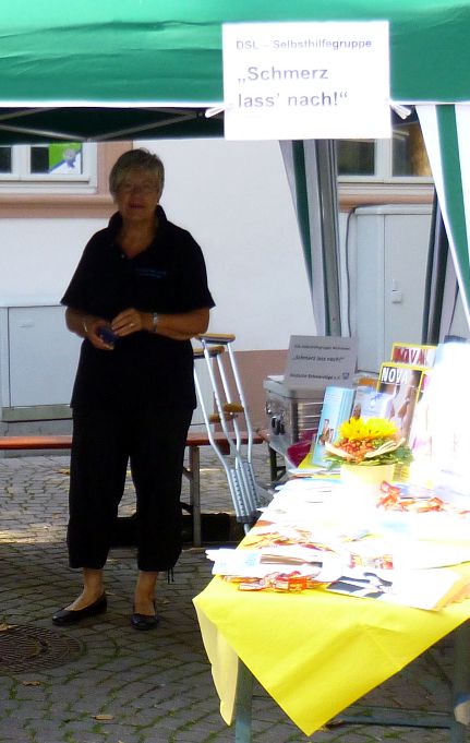 Infostand Selbsthilfetag Bensheim mit Carmen Maier