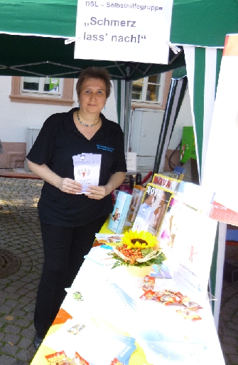 Infostand Selbsthilfetag Bensheim mit Marianne Simon